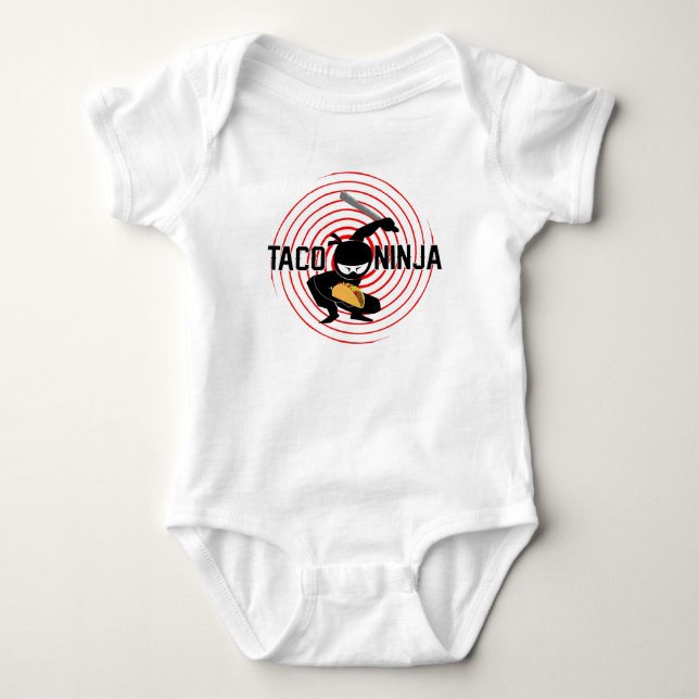 Taco Ninja Design - Baby Jersey Bodysuit (Anverso)