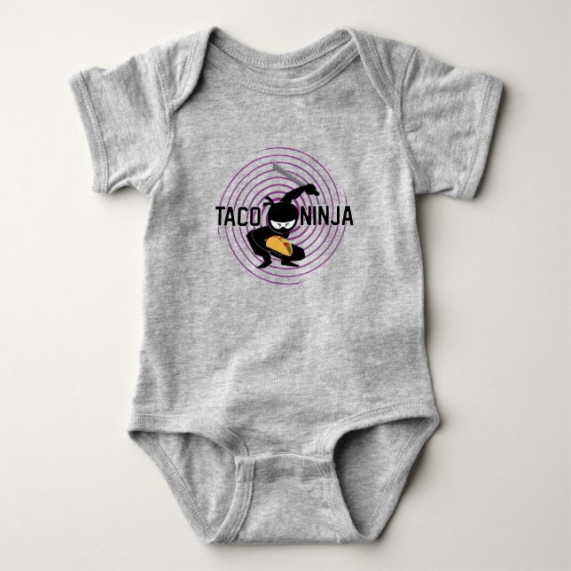 Taco Ninja Design - Baby Jersey Bodysuit (Anverso)