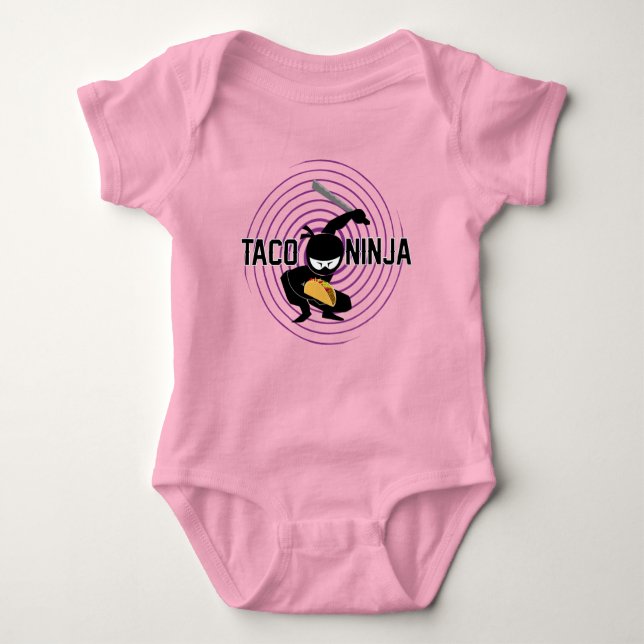 Taco Ninja Design - Baby Jersey Bodysuit (Anverso)