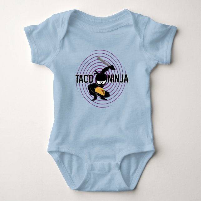 Taco Ninja Design - Baby Jersey Bodysuit (Anverso)