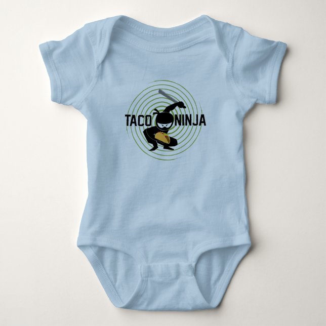 Taco Ninja Design - Baby Jersey Bodysuit (Anverso)