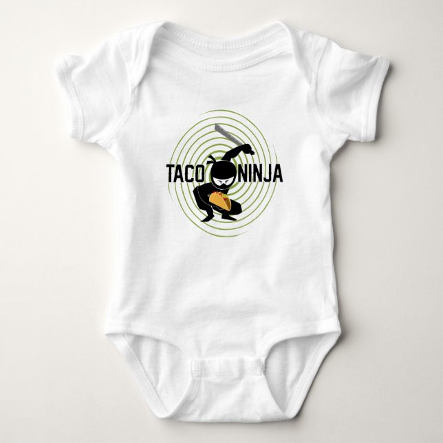 Taco Ninja Design - Baby Jersey Bodysuit (Anverso)