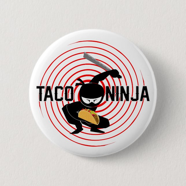 Taco Ninja Design - Botón redondo (Anverso)