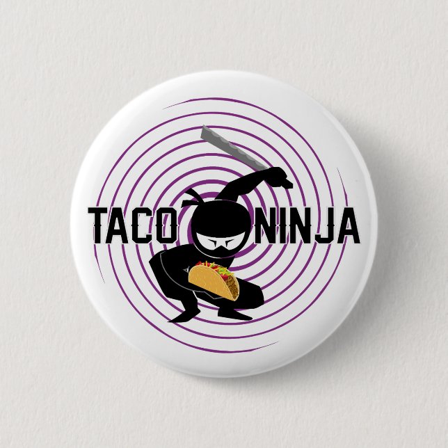 Taco Ninja Design - Botón redondo (Anverso)