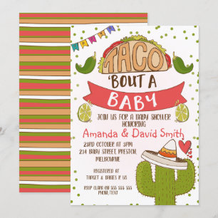 Taco sobre Baby Fiesta Tema Invitación a Baby Show