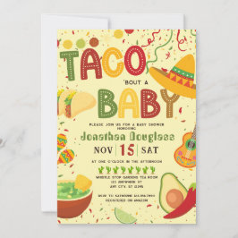 Taco sobre la invitación al bebé español