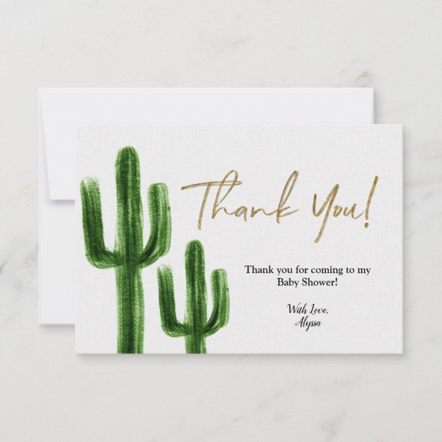 Taco sobre la tarjeta de agradecimiento de Cactus  (Anverso)