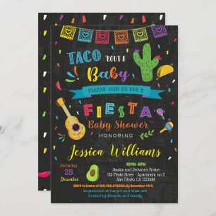 Taco sobre un bebé Fiesta Invitaciones a ducha par