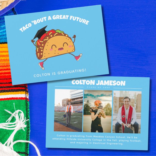 Taco sobre una gran Invitación de graduación en el (Taco Bout a Great Future Graduation Announcement)