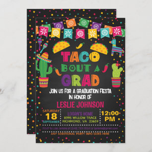 Taco sobre una gran invitación - negro