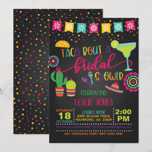 Taco sobre una invitación a ducha de novia - BL