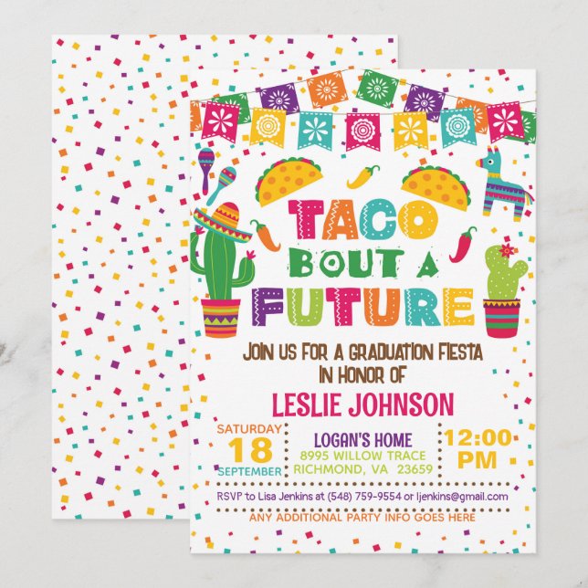 Taco sobre una invitación futura (Anverso / Reverso)