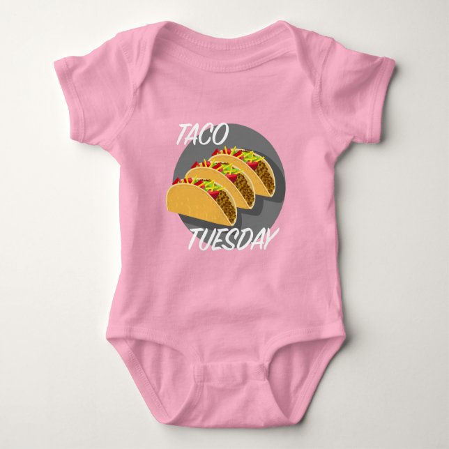 Taco Tuesday Design - Baby Jersey Bodysuit (Anverso)