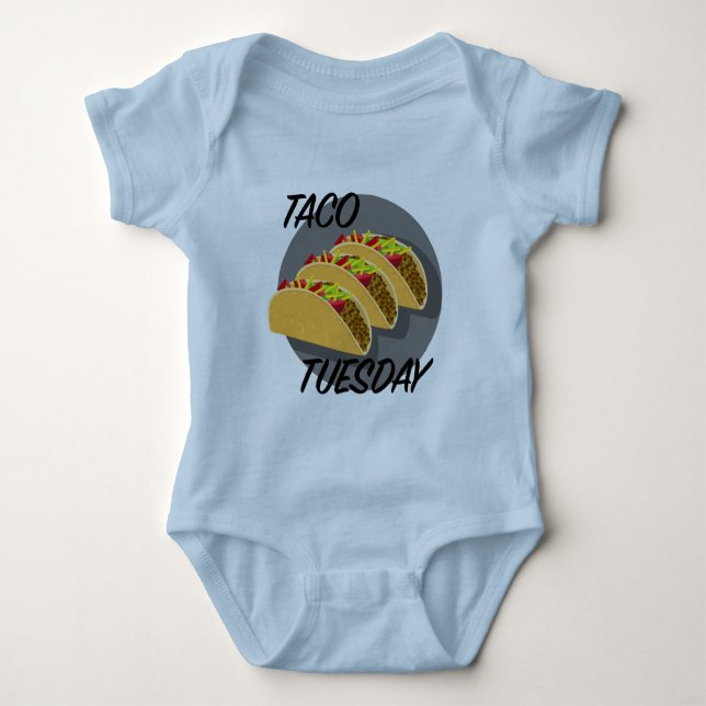 Taco Tuesday Design - Baby Jersey Bodysuit (Anverso)
