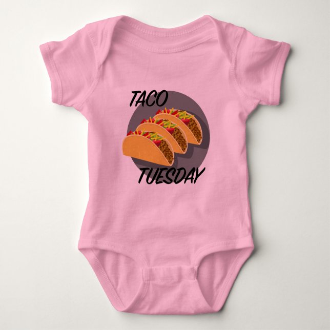 Taco Tuesday Design - Baby Jersey Bodysuit (Anverso)