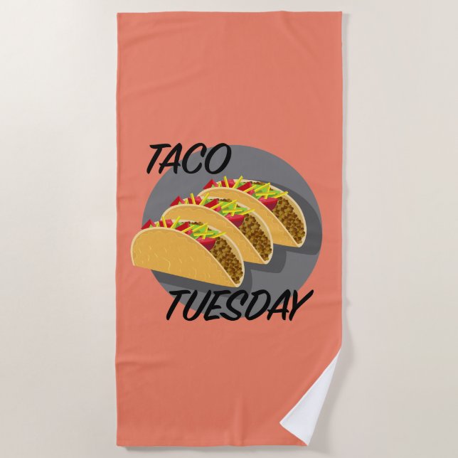 Taco Tuesday Design - Toalla de playa (Anverso)