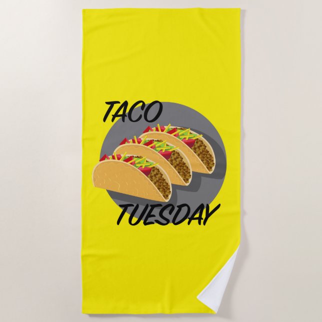 Taco Tuesday Design - Toalla de playa (Anverso)