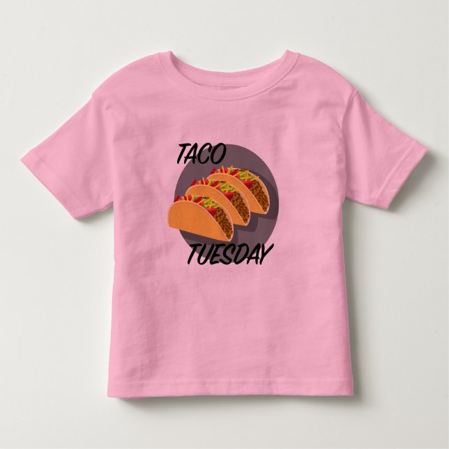 Taco Tuesday Design - Toddler Fine Jersey T-Shirt (Anverso)