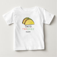 Taco Twosday Martes Camiseta Blanca 2do Cumpleaños