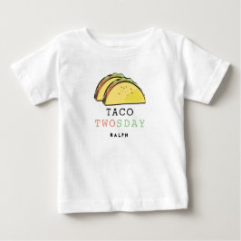 Taco Twosday Martes Camiseta Blanca 2do Cumpleaños