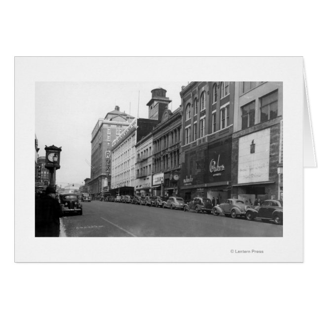 Tacoma, WA View of Broadway (Anverso (Horizontal))