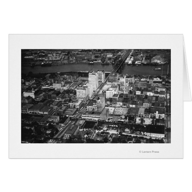 Tacoma, WA View of Business District desde Air (Anverso (Horizontal))