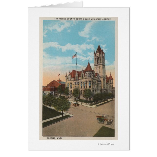 Tacoma, WA - Vista de la Corte del Condado de Pier (Frente)