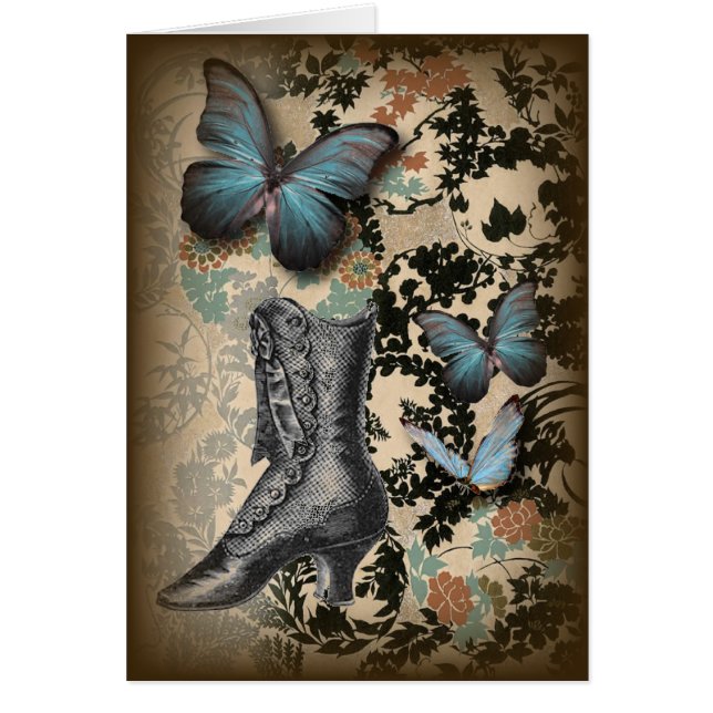 tacones altos zapato amante negro floral victorian (Frente)