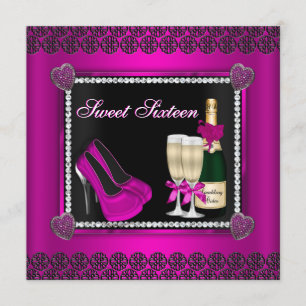 Tacones y sidra Invitación de Sweet Sixteen