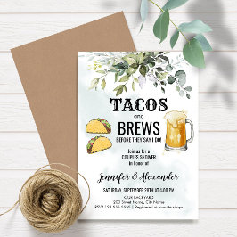 Tacos & Brews Parejas Invitación a la ducha