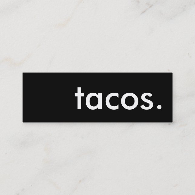 tacos. tarjeta de sacador de la lealtad (Anverso)