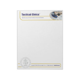 Tactical Civics™ Bloc de notas de 5.5" x 6" - 40