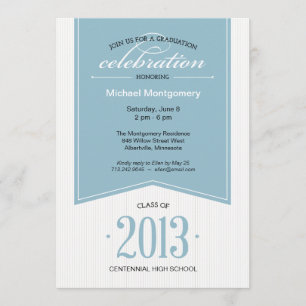 Tacto de la invitación de la fiesta de graduación