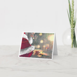 Tacto de Santa Claus, Navidades tarjeta de envolvi