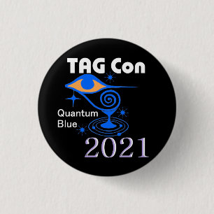 TAG Con 2021 - Azul cuántico - Botón NEGRO