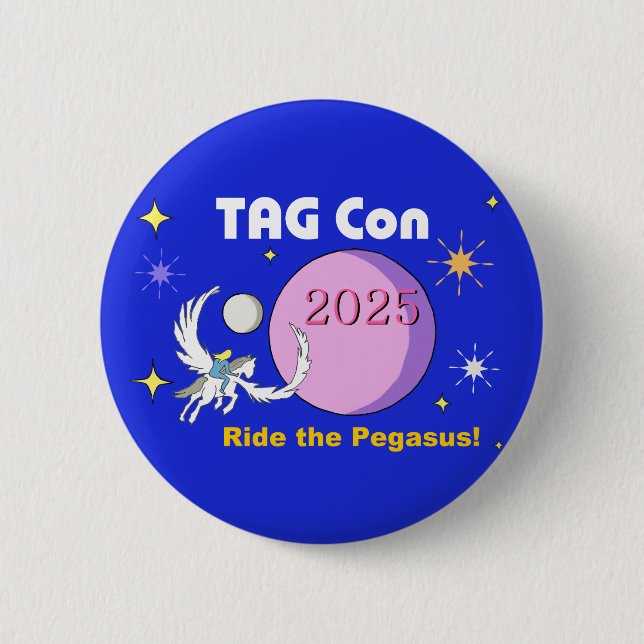 TAG Con 2025 Subir el botón Pegasus (Anverso)