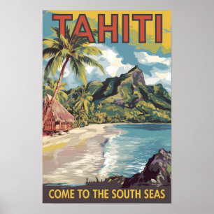 Tahití Polinesia Francesa Arte de Viaje Pintoresco