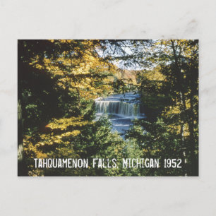 Tahquamenon cae tarjeta postal de Michigan