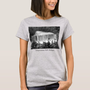 Tahquamenon Upper Falls Camiseta en escala de gris
