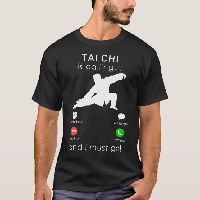 Tai chi llama y debo ir camiseta móvil (Anverso)