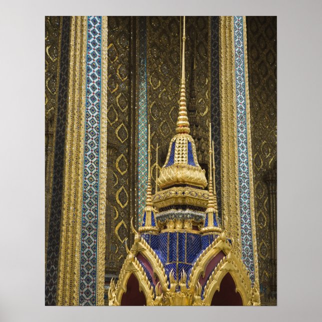 Tailandia, Bangkok. Detalles de la decoración (Frente)