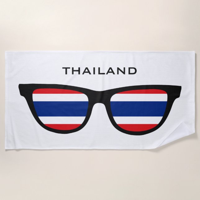 TAILANDIA sombrea la toalla de playa de encargo (Anverso)