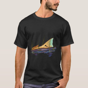 Tailing Rojo Tambor Pescado Camiseta Rojo