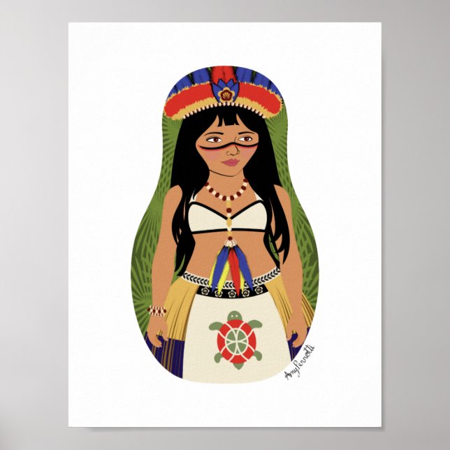 Taíno de Borikén, Póster de Matriuska Puertorrique (Frente)