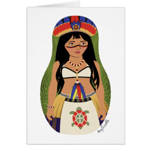 Taíno de Boriken, tarjeta Matryoshka puertorriqueñ