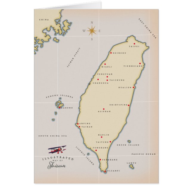 Taiwan Vintage Map (Frente)