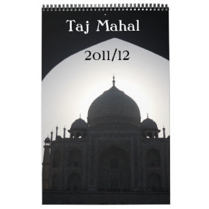taj mahal calendario de una página de 18 meses