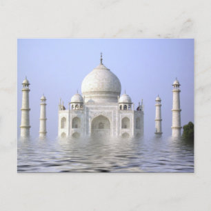 Taj-Mahal con postal de agua