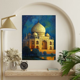 Taj Mahal encantado - Poste impresionista de arte 