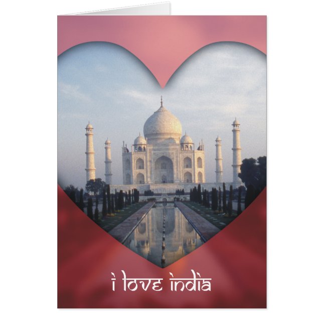 Taj Mahal Heart "I Love India" (Frente)